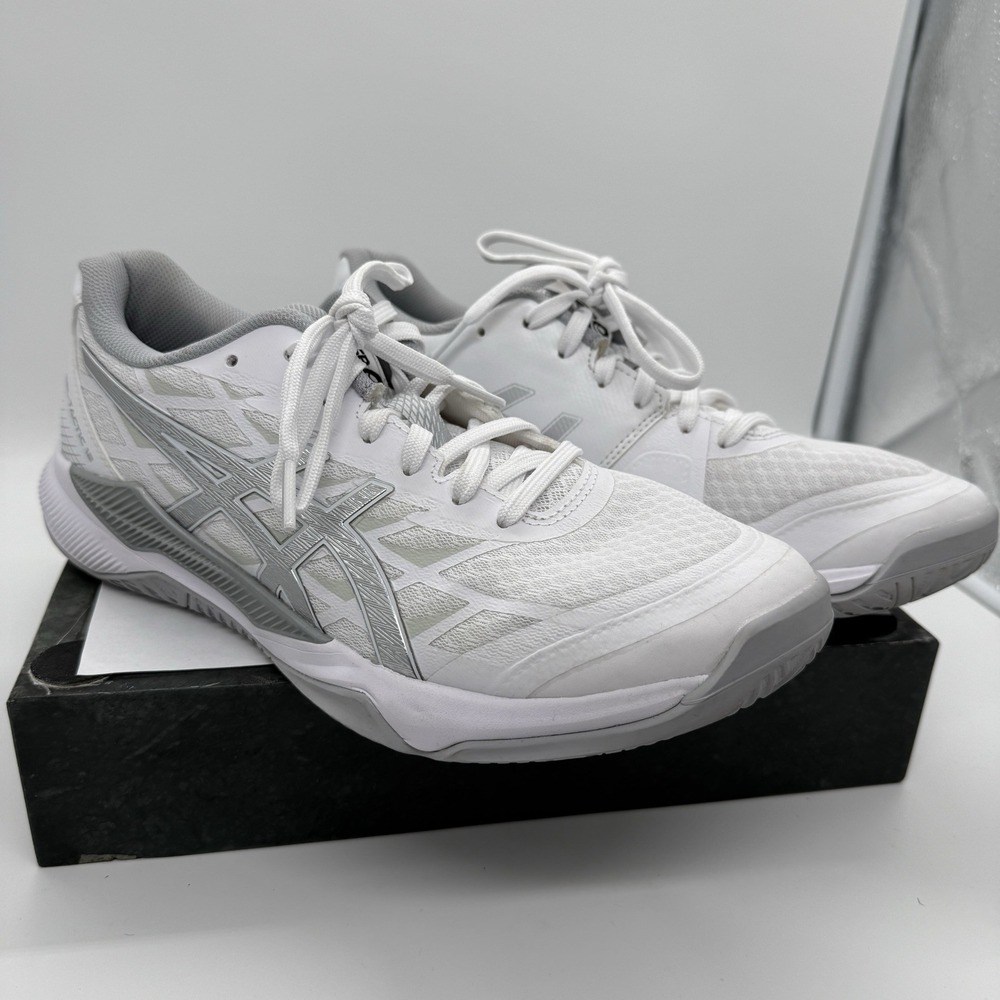 ASICS Men's Gel-Tactic 12 Volleyball Court Shoes White Gray Size 10